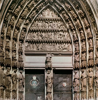 View of the South Door by German School